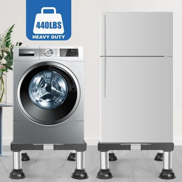 Alt view image 5 of 7 - Mini Fridge Stand Height 7"-8.4" Adjustable Washer and Dryer Stand with 4 Strong Feet Heavy Duty Washing Machine Stand Base Laundry Pedestal Universal Platform for Home 16-24 Inch Appliance