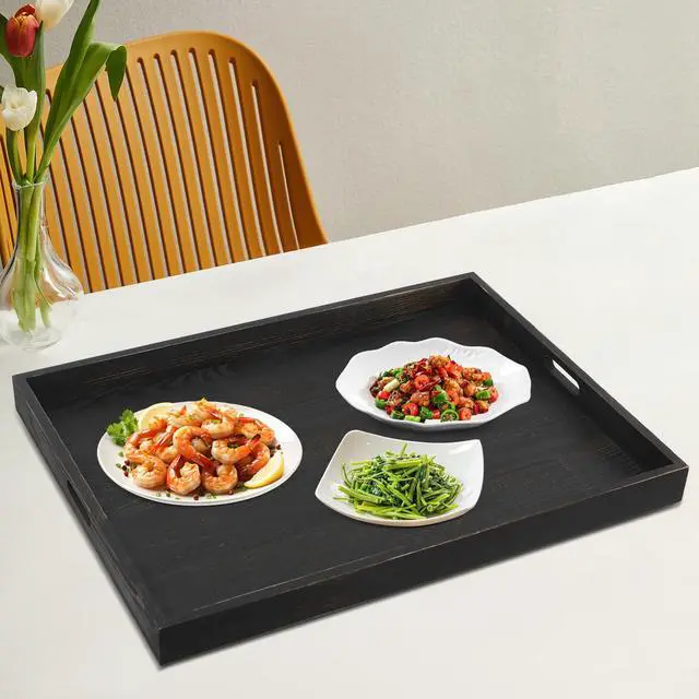 Alt view image 4 of 7 - Stove Cover, Noodle Board Electric Stove Cover, Wooden Cutting Board for Rv Stove Top, Extra Countertop Space for Kitchen Stovetop (Log Color/Black/Old-White) (Black)