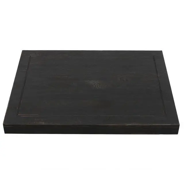 Alt view image 7 of 7 - Stove Cover, Noodle Board Electric Stove Cover, Wooden Cutting Board for Rv Stove Top, Extra Countertop Space for Kitchen Stovetop (Log Color/Black/Old-White) (Black)