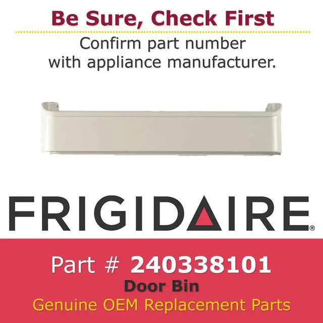Alt view image 2 of 3 - GENUINE Frigidaire 240338101 Refrigerator Door Bottom Shelf Bin, White