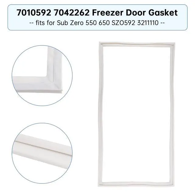Alt view image 6 of 7 - 7010592 7042262 Freezer Door Gasket fits for Sub Zero 550 650 650-2, 650-3, 650RG SZO592 3211110