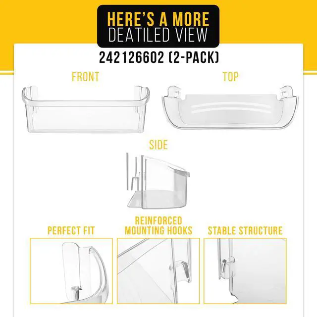 Alt view image 4 of 7 - Refrigerator Door Shelves for Frigidaire LGHX2636TF9 (2-Pack)
