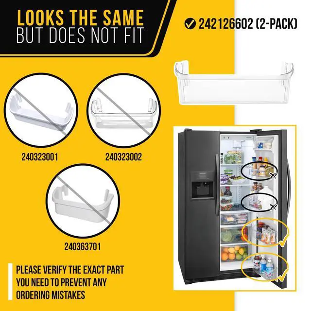 Alt view image 3 of 7 - Refrigerator Door Shelves for Frigidaire LGHX2636TF9 (2-Pack)