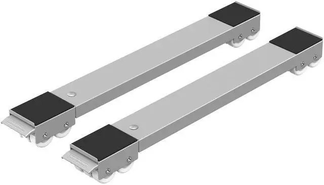 Main image of Furniture Washing Machine Dolly Extendable Appliance Rollers, Grey | Heavy duty stand wheels for washing machine, refrigerator. Low profile mover dolly for washer and dryer, fridge & appliances