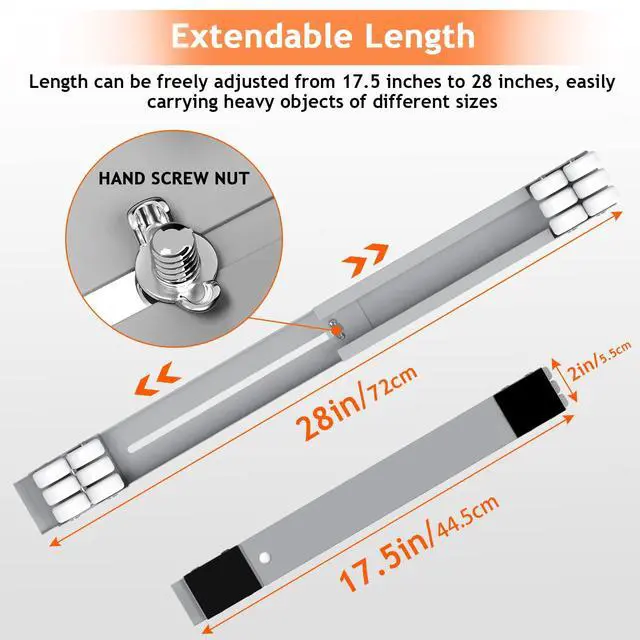 Alt view image 3 of 7 - Furniture Washing Machine Dolly Extendable Appliance Rollers, Grey | Heavy duty stand wheels for washing machine, refrigerator. Low profile mover dolly for washer and dryer, fridge & appliances