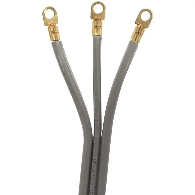 Alt view image 4 of 7 - 30-Amp Appliance Power Cord, 3 Prong Dryer Cord, 3 Wires with Eyelet Connectors, 4 Feet, Copper Wire