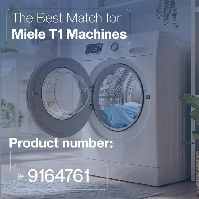 Alt view image 2 of 7 - 2 Plinth Filters for Miele T1 Dryer - Replacement Part 9164761 | Replaces 9164761 · 2-pack, washable and reusable · no tools needed · fits Miele T1 heat pump dryers
