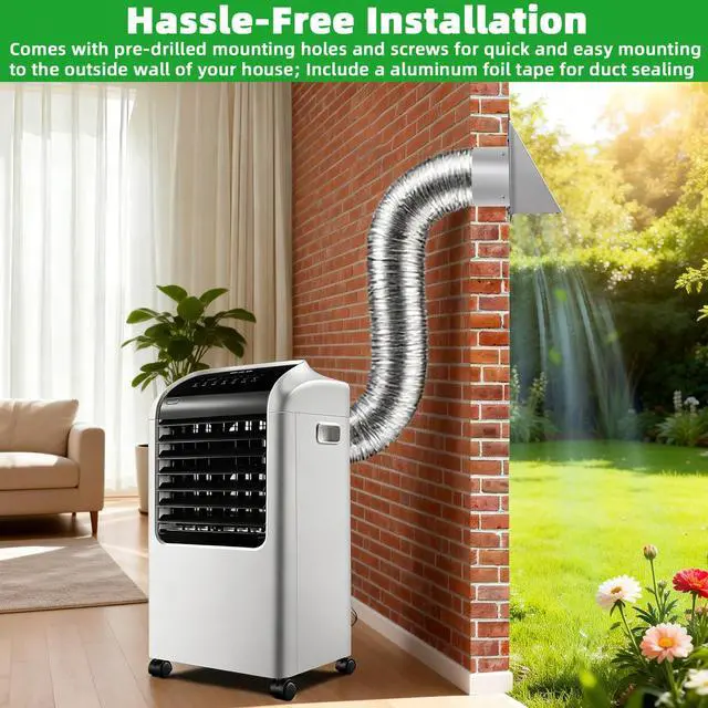 Alt view image 6 of 7 - 4 Inch Dryer Vent Cover Outside with Mesh with Cushioned Flap,304 Stainless Steel Wall Vent Exhaust Vent Cover,4" Outdoor Dryer Vent Cover Hood Exterior Wall Vent Cover Cap for Range Hood Vent AC Vent