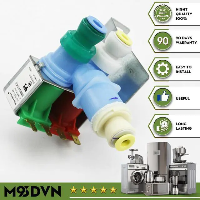 Alt view image 6 of 6 - Water Inlet Valve Replacement For Kenmore 106.52582202 106.51109110 106.58422700 106.58966700 106.56586500 106.56589500 106.73206300 106.55612400 106.51123211 106.58142800 106.57372700 Refrigerator