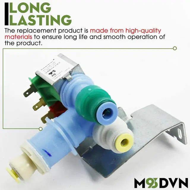 Alt view image 3 of 6 - Water Inlet Valve Replacement For Kenmore 106.52582202 106.51109110 106.58422700 106.58966700 106.56586500 106.56589500 106.73206300 106.55612400 106.51123211 106.58142800 106.57372700 Refrigerator