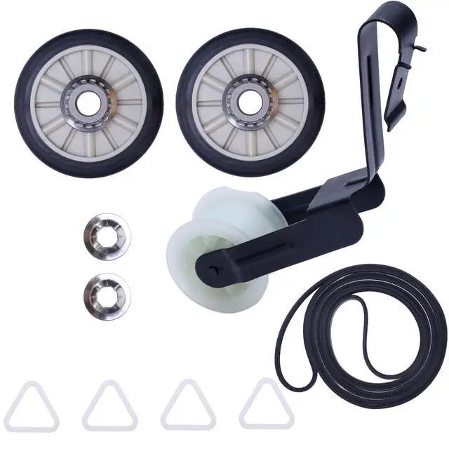 Alt view image 6 of 6 - Dryer Repair Kit for Kenmore Series 70 80 90 500 600 Whirlpool WED4815EW1 | Replacement dryer parts, fits WED4800BQ1 WED4800XQ1, Amana NED4655EW1 NGD4655EW2, with drum roller idler pulley belt