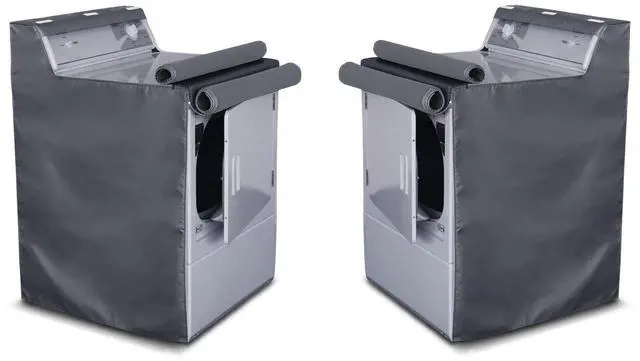 Main image of 2 Pack Washing Machine Cover,Waterproof Dustproof Washing Cover with Zipper,Fit for Outside Top or Front Load Washer/Dryer,27"W x 26"D x 43"H-Grey