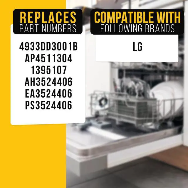 Alt view image 7 of 7 - Dishwasher Hinge Cable for LG LDS4821ST (2-Pack)