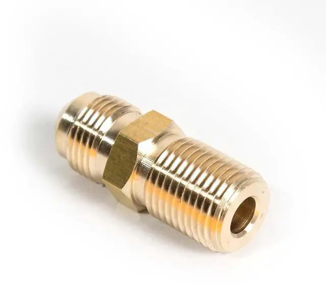Main image of Santa Barbara Chili Roaster CRREG-F 5/8 Inch-18 UNF Flared x M16 x 1.5 Brass Adapter For Gas Regulator