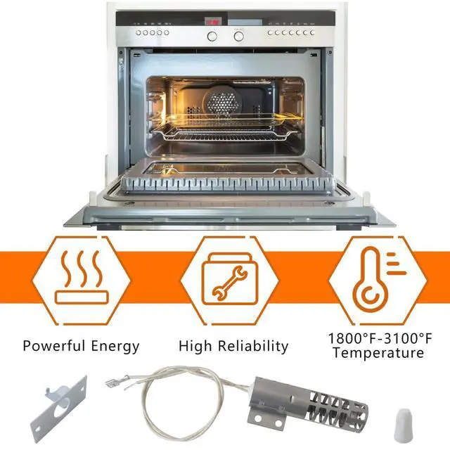 Alt view image 3 of 6 - 120V 2.5-3.0 A Oven Igniter Replacement WB2X9154 for Ho-tpoint Ro-per Model RGB745WEH7WW RGB745BEHACT, Replace WB13K10027 WB13K3 PS243425 AP2014008 with a 1990mm Wire New by