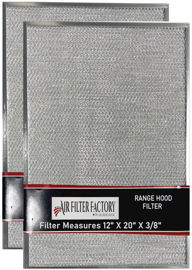 Main image of 12 X 20 X 3/8 Inches Aluminum Mesh Grease Range Hood Filters 2-Pack