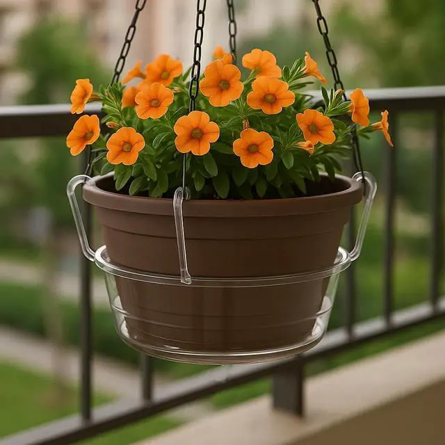 Alt view image 3 of 6 - Hanging Basket Drip Pan, Clear, 12 Inch