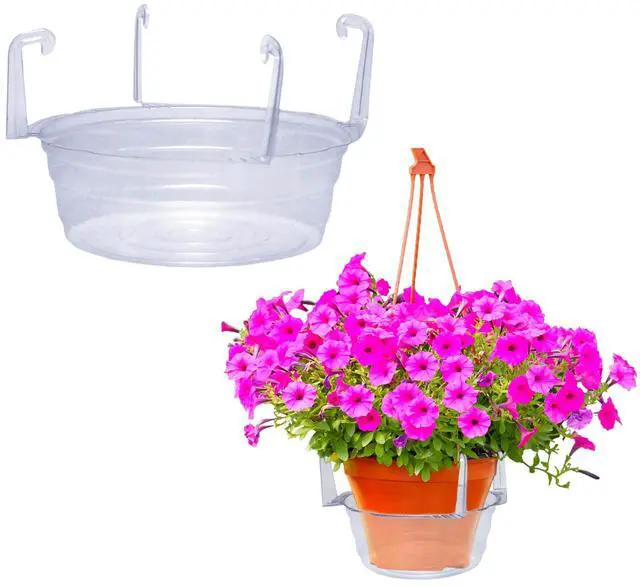 Main image of Hanging Basket Drip Pan, Clear, 12 Inch
