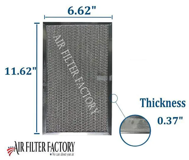 Alt view image 2 of 5 - Replacement For S97007893, 97007893, 1172281, 97005681, 99010127, 99010159, S97005681, S99010127, S99010159, 6.62 x 11.62 x 0.37 Inches Range Hood Aluminum Grease Filter 2-Pack