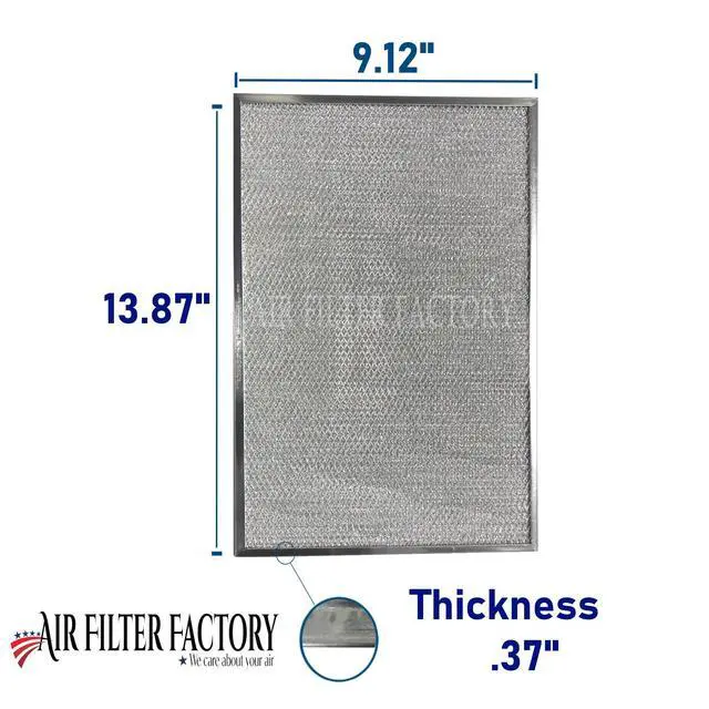 Alt view image 3 of 6 - 9-1/8 X 13-7/8 X 3/8 Range Hood Aluminum Grease Filters 2-Pack