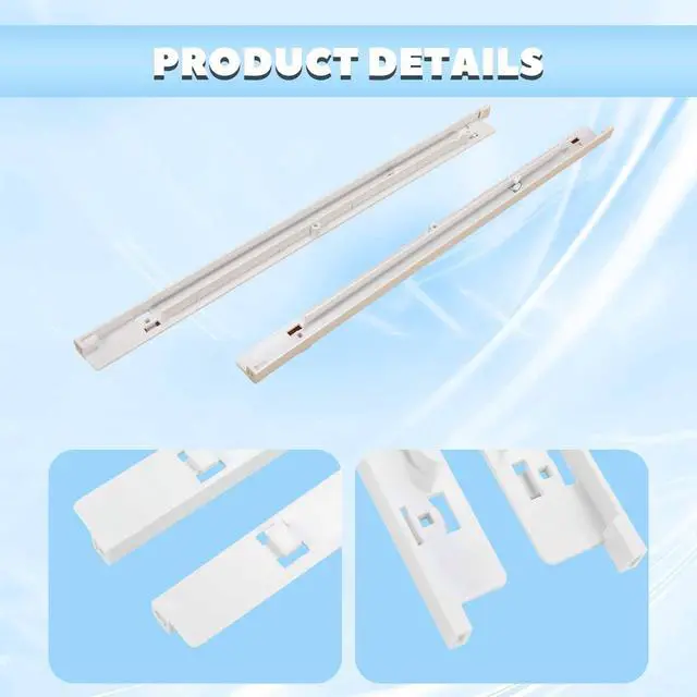 Alt view image 6 of 7 - 240530601 (Left) 240530701 (Right) Refrigerator Pan Hangers Compatible with Frigidaire Refrigerator Slide Draw Support Rail Rack Set 917557 AP2116589 917558 AP2116590 Replacement