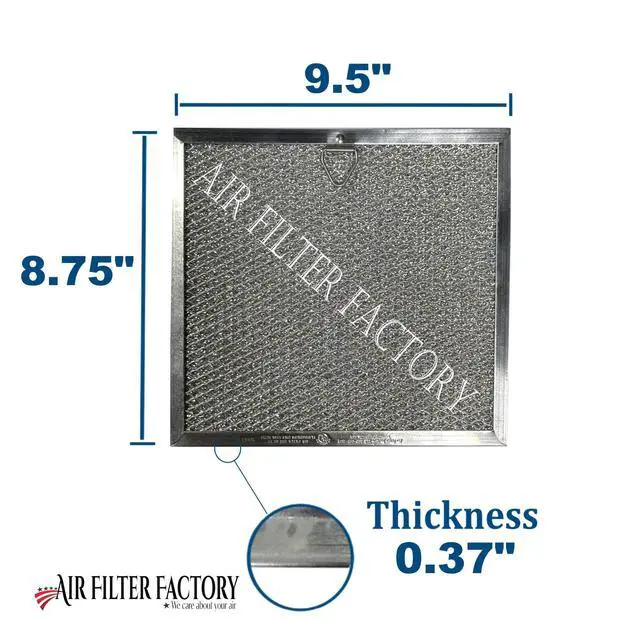 Alt view image 2 of 5 - Replacement For 00487064, 19-11-860-01 Thermador Bosch 8.75 x 9.5 x 0.38 Inches Range Hood Aluminum Mesh Grease 12-Layer Vent Filter