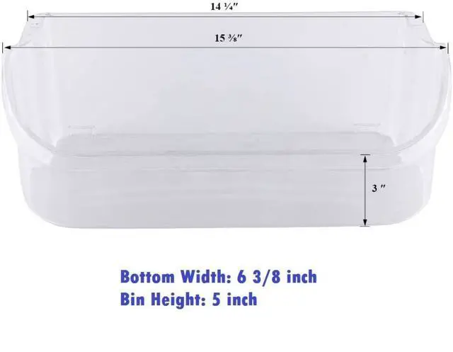 Alt view image 4 of 4 - 240356402 Clear Refrigerator Upper Door Bin Side Shelf Fit For Electrolux Frigidaire Refrigerators, Replaces AP2549958, 240430305, 240356411, 240356413, 240356414, 240356415, 891214, AH430122
