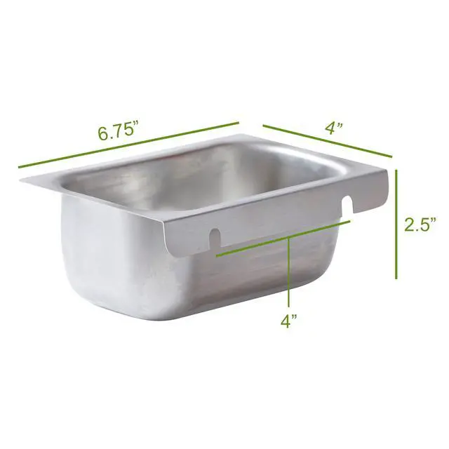 Alt view image 2 of 3 - Grease Cup Holder | Removable Hood Grease Catcher for Commercial Kitchens | Stainless Steel Hood Accessories for Restaurants | 2.5 Deep Drip Pan