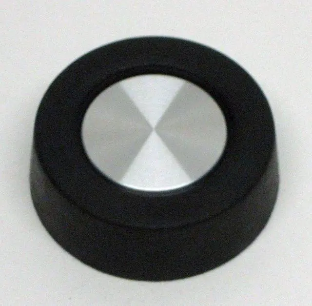 Main image of Whirlpool, Kenmore/Sears Washer Timer Knob Replacement New (Black with a Chrome Center)