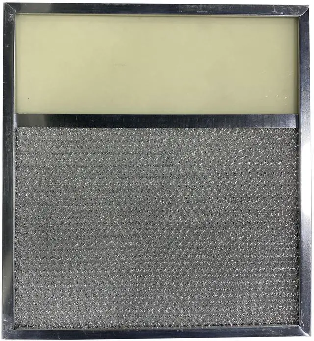Main image of 11 x 12 x 3/8 Inch Aluminum Range Hood Filter with 3" Light Lens - Washable Grease Replacement for Air-O Model 1200