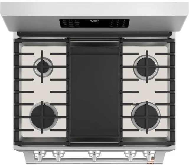 Main image of Stove Top Protector for General Electric GE Café Series Gas Range Stove, Custom Fit Ultra Thin Reusable Burner Splatter Spill Guard Protective Cover Liner in Silver - CGB500P2MS1