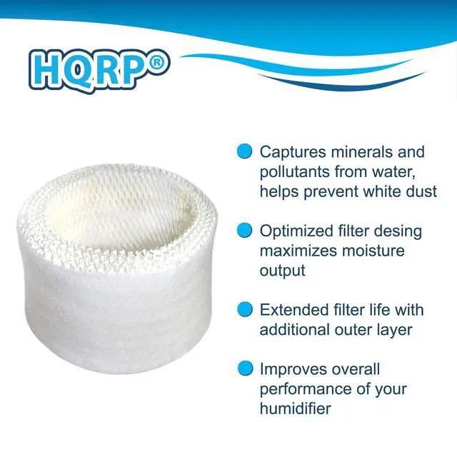 Alt view image 3 of 7 - 2-Pack Wick Filter Compatible with Sunbeam 1118, 1119, 1120 Humidifiers; White Westinghouse WST7503 WST-7501ZE WST7501ZE WST7505