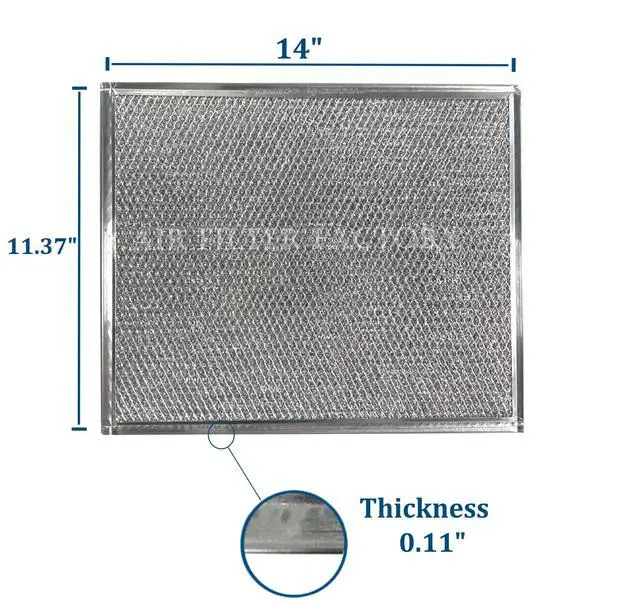 Alt view image 2 of 6 - Replacement For PS2076846 AP4089729 WP707929 8310P002-60 AP6010662 707926 Jenn Air 11.37 x 14 x 0.09 Inches Aluminum Mesh Grease 12-Layer Downdraft Filter 2-Pack