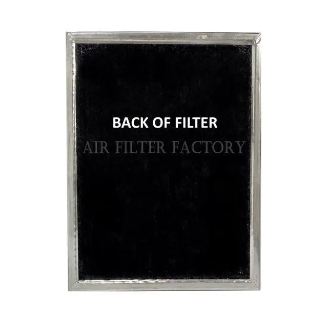 Alt view image 4 of 6 - Range Hood Combo Filter WB02X10700 2-Pack | GE Compatible WB02X10700 Combo Filter 2-Pack. Exact 9"x10.5"x0.09" basket shape. Disposable charcoal & aluminum. Do not wash