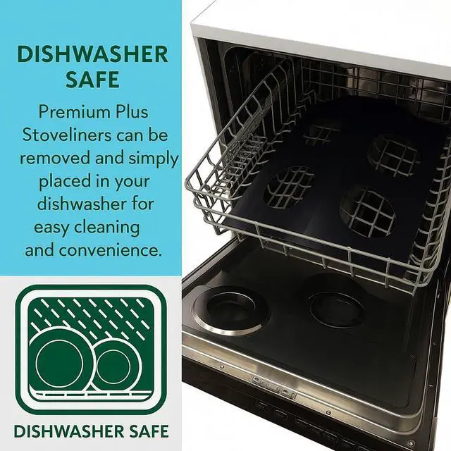 Alt view image 6 of 6 - Premium Plus Stove Protectors for Frigidaire Gas Stove Model FCRG3052BSB, Custom Cut, Easy to Clean Stove Liner, Made in the USA