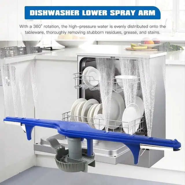 Alt view image 7 of 7 - 154568002 Dishwasher Lower Spray Arm Assembly Compatibile for Frigidaire F71C44EJB0, F71C44EJS0, FD1870WHB0, FDB1050REB0-5, FDB1050REC0-5, FDB1050REM0-5, FDB1050REQ0-5, FDB1050RES0-5(Blue)