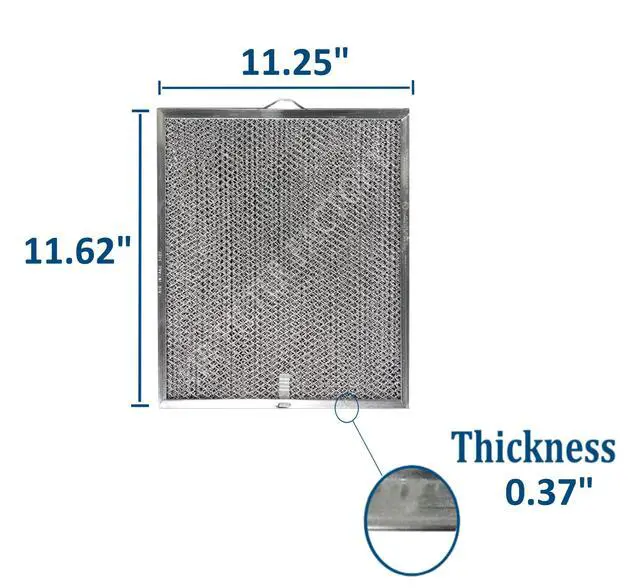 Alt view image 2 of 6 - Combo Filter SNTK74490 Replacement For Broan Charcoal Carbon Grease Mesh Combo Range Hood Filter 2-Pack
