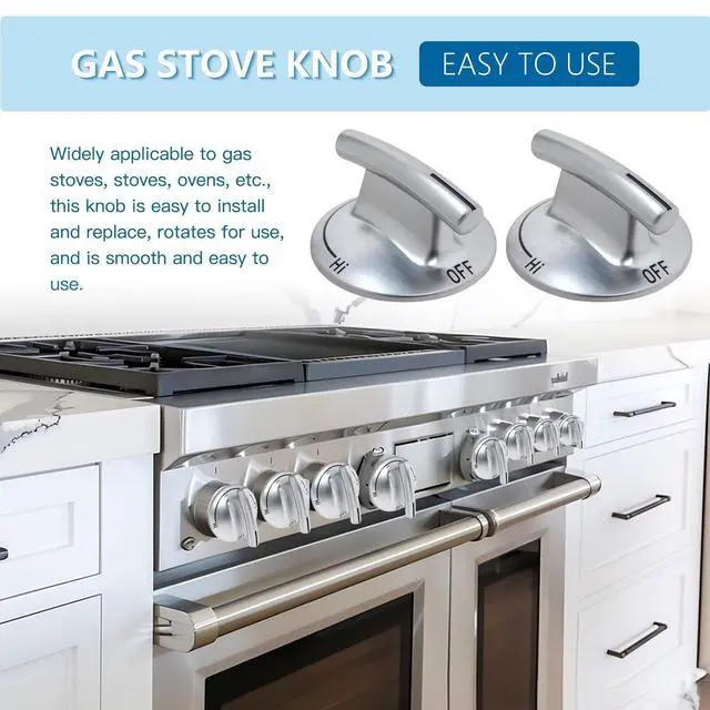 Alt view image 3 of 7 - 2025 Upgraded Gas Cooktop Knobs Compatible for Maytag/ Magic Chef/ Jenn Air Cooktop Oven Rang Knob, Fit for Model KGCD807XBL00, KGCD807XSS00 for D Style Shaft Easy to Use and Install Control Knobs