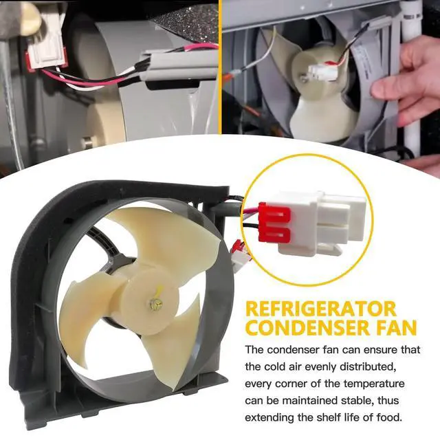 Alt view image 3 of 6 - 2024 Upgraded DA97-15765A Refrigerator Fan Motor for Samsung RF22NPEDBSG, RF22NPEDBSR, RF22R7351DT, RF22R7351SG, RF22R7351SR DA97-15765C Condenser PS11733650, AP6001015, EAP11733650