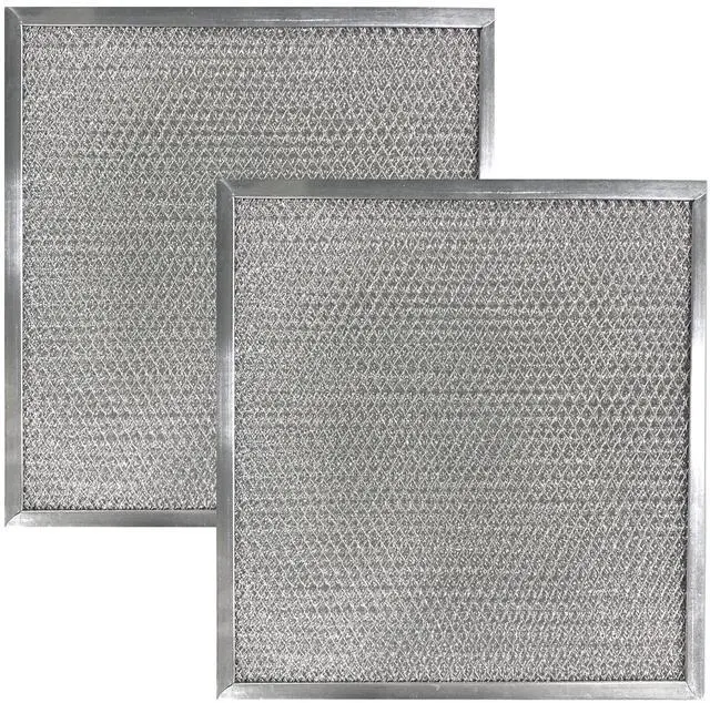 Main image of Replacement For 06124, 99010219, S99010219, S06124-00, 1172759, 06124-00, AP5612653 Broan Nutone 10.25 x 10.25 x 0.09 Inches Aluminum Mesh Grease Range Vent Hood Filter 2-Pack