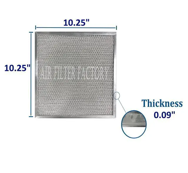 Alt view image 2 of 6 - Replacement For 06124, 99010219, S99010219, S06124-00, 1172759, 06124-00, AP5612653 Broan Nutone 10.25 x 10.25 x 0.09 Inches Aluminum Mesh Grease Range Vent Hood Filter 2-Pack