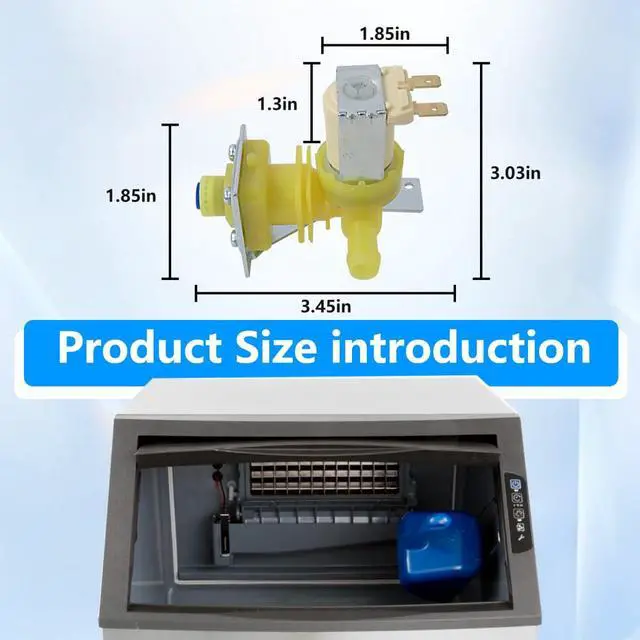 Alt view image 2 of 6 - 2025 New 000009120 000008483 Water Inlet Valve, 000008487 Freezer Water I-nlet Valve, 120V, 60Hz, 5W Compatible for IH9120 Manitowoc Ice Machine