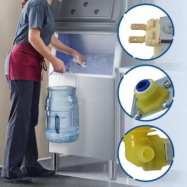 Alt view image 5 of 6 - 2025 New 000009120 000008483 Water Inlet Valve, 000008487 Freezer Water I-nlet Valve, 120V, 60Hz, 5W Compatible for IH9120 Manitowoc Ice Machine