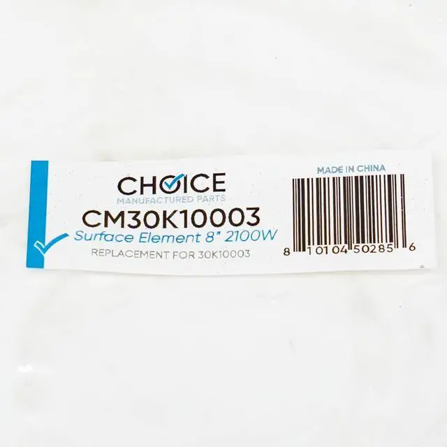 Alt view image 4 of 4 - Choice Manufactured Part WB30K10003 for GE Electric Stove Range Burner Eye Large 8"