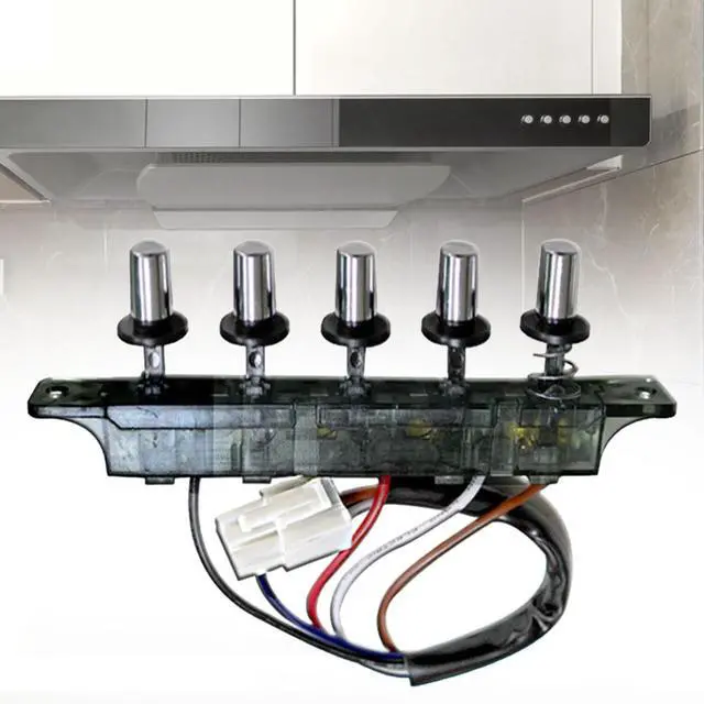 Alt view image 3 of 7 - Range Hood Keyboard Switch - Universal Piano Type 5 Button Control Board