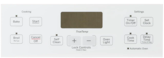Main image of Direct Replacement for GE WB07X24623 Range Control Panel Overlay - White