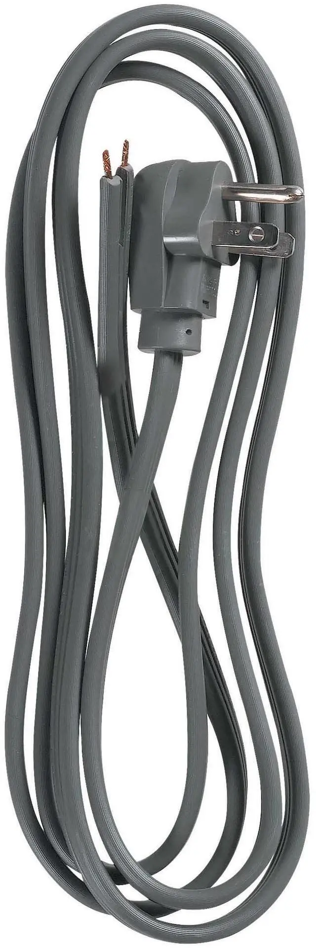 Main image of 3573 16/3 SPT-3 6-Feet Right Angle Replacement Power Supply Cord, Grey