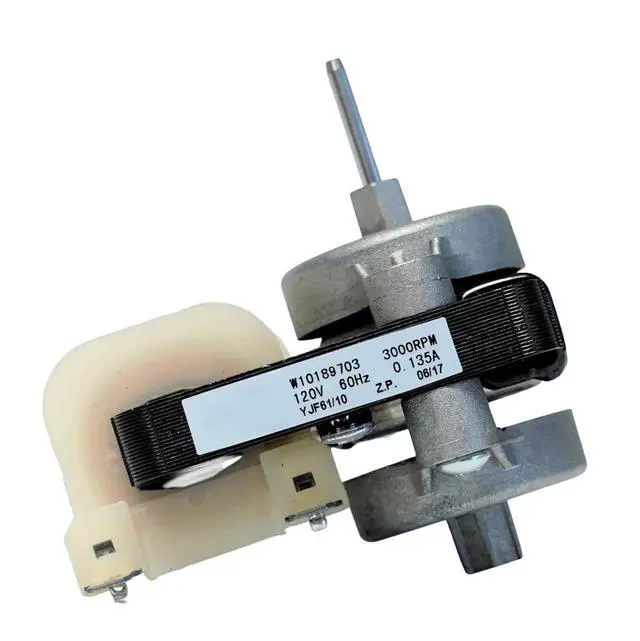 Alt view image 4 of 6 - W10189703 Refrigerator Evaporator Fan Motor for Whirlpool Refrigerator | Evaporator Fan Motor Replacement numbers WPW10189703, 2201913, 2197443, 2201213, 2197381, 8170682, 2221893, 4389146