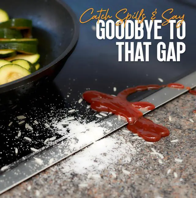 Alt view image 4 of 7 - Lindas Essentials Stove Gap Covers 316 Stainless Steel, Heat Resistant Oven Gap Filler Seals Spaces Between Stovetop and Counter, 25.4 Inches, Silver(Steel), 2 Pack