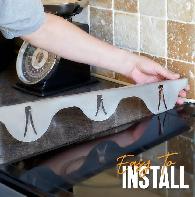 Alt view image 7 of 7 - Lindas Essentials Stove Gap Covers 316 Stainless Steel, Heat Resistant Oven Gap Filler Seals Spaces Between Stovetop and Counter, 25.4 Inches, Silver(Steel), 2 Pack